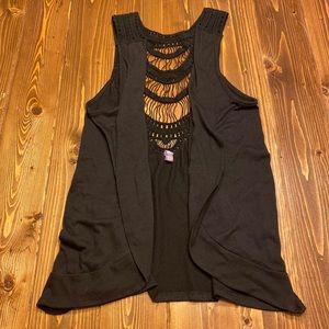 Black Cotton Vest